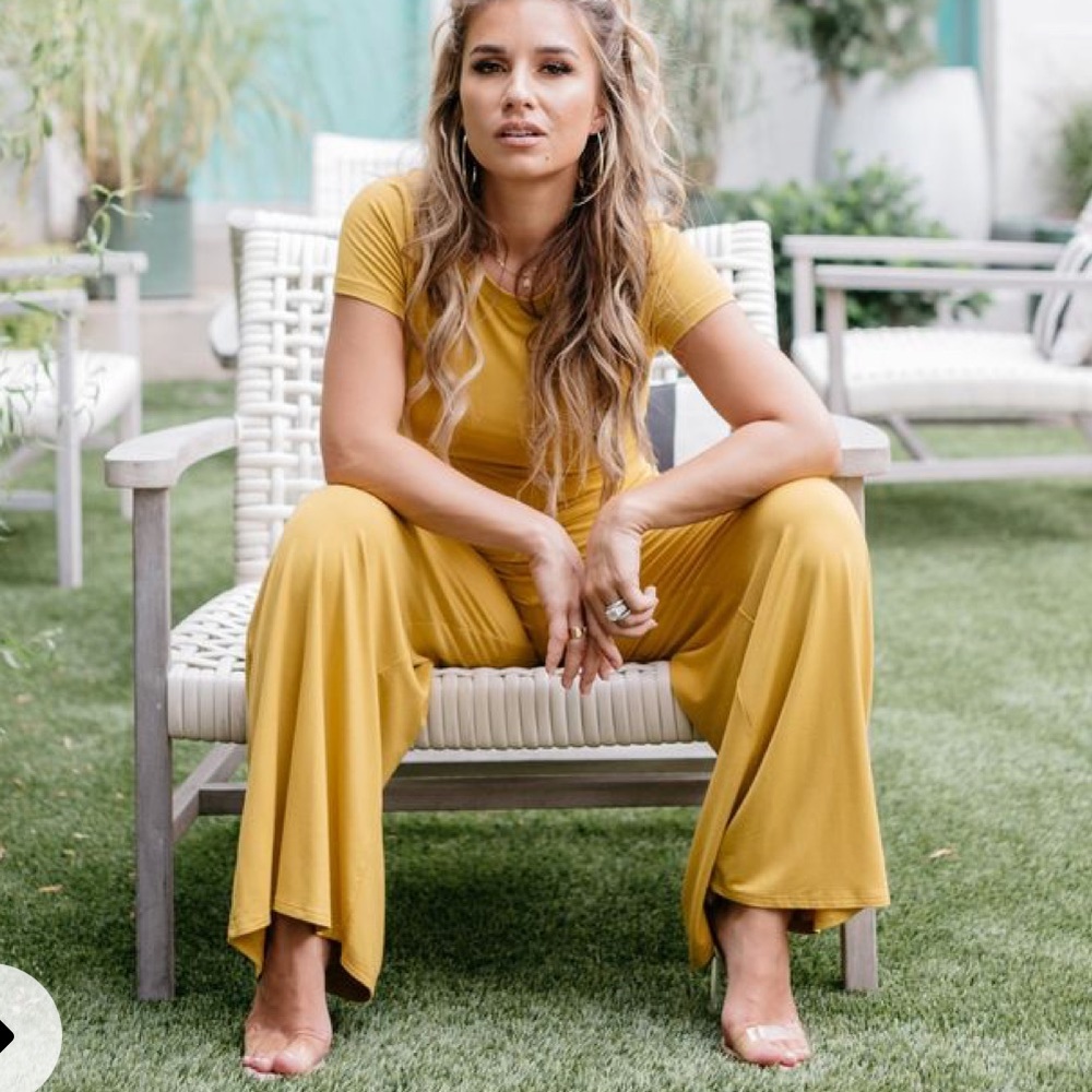 Kittenish MARLEY WIDE LEG MUSTARD PANT